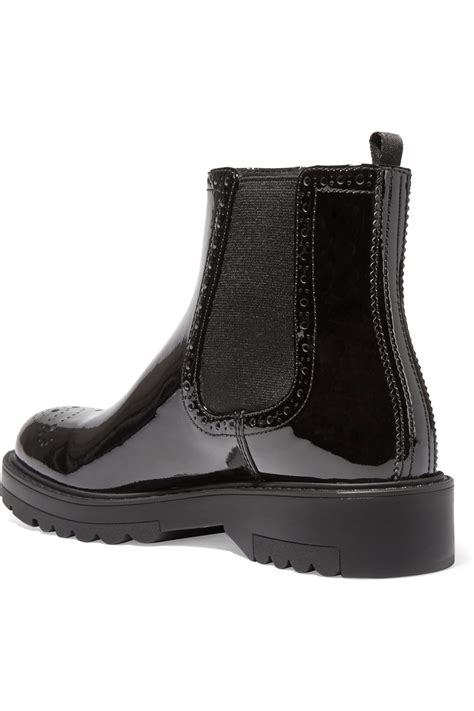 black patent prada boots|prada patent leather chelsea boots.